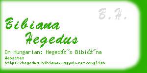 bibiana hegedus business card